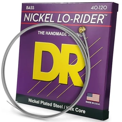 Afbeelding van DR Strings NLH540 Handgemaakte Lo Rider Coated 5 String Bass Strings, 40 120 Lite Set