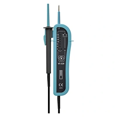 Afbeelding van EMOS spanningstester en fasentester CAT III 690 V, AC/DC volttester/digitale 12V 690V, polariteitsindicatie, continuïteit, IP54, blauw zwart