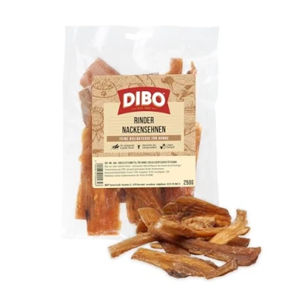 Afbeelding van DIBO rundernekpezen, zak van 250 g, kleine natuurlijke kauwsnack of traktatie voor tussendoor, hondenvoer, kwaliteitsklauw zonder chemicaliën