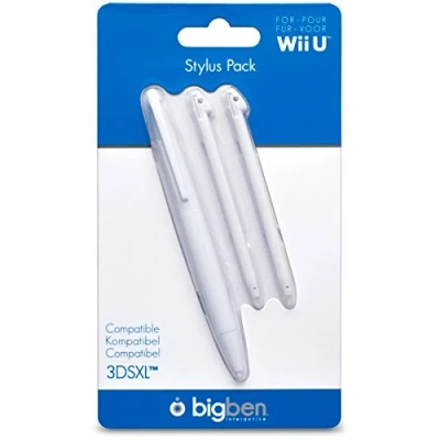Afbeelding van BigBen 3X Stylus Pen Set White Invoerpennen voor Nintendo WiiU Wii U Gamepad 3DS XL Console