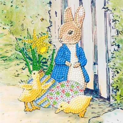 Afbeelding van Crystal Card kit Peter Rabbit and the Chicks (partial) 18 x cm.