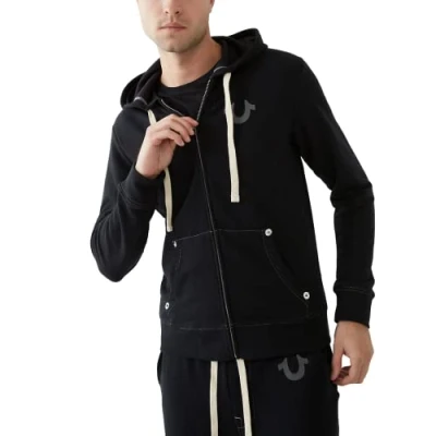 Afbeelding van True Religion Heren Boeddha Logo Zip Hoodie met capuchon