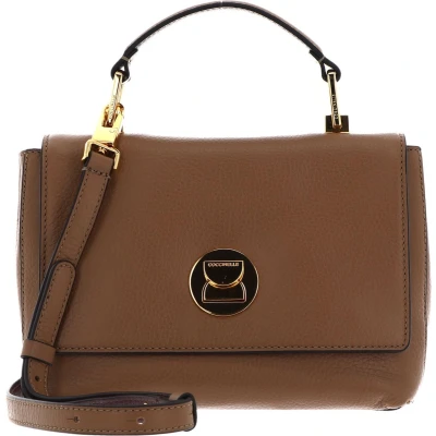 Afbeelding van COCCINELLE Leren Avondtas Handtas Liya Handbag Nocciola / Carruba Lichtbruin