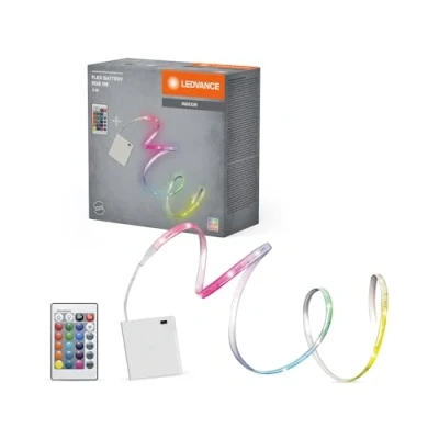 Afbeelding van LEDVANCE FLEX LED lichtstrip met werking op batterij, 5 W, RGB kleurcontrole, m lengte, dimbaar, flexibel en buigbaar, geschikt voor binnentoepassingen, niet vervangbaar