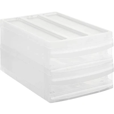 Afbeelding van Rotho, Systemix, Ladekastje met 2 lades, Kunststof (PP) BPA vrij, transparante, M Duo (39,5 x 25,5 20,3 cm)