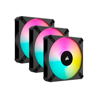 Afbeelding van Corsair iCUE AF120 RGB ELITE PWM Fan (triple pack) with Lighting Node CORE