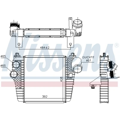 Afbeelding van Nissens Interkoeler 961203