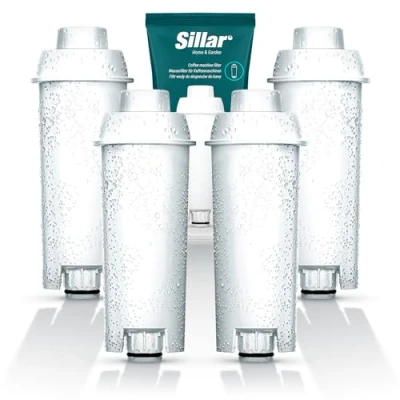 Afbeelding van Sillar 6 Pack Reservewaterfilters voor Koffiezetapparaat Delonghi DLSC002, SER3017 &amp; 5513292811 Compatibel met ECAM, ESAM, ETAM Series Past op Dinamica, PimaDonna Verlengt de Levensduur