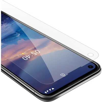 Afbeelding van Cadorabo Screenprotector geschikt voor Nokia 5.4 Pantser film Beschermende in KRISTALHELDER Geharde (Tempered) display beschermglas 9H hardheid met 3D Touch