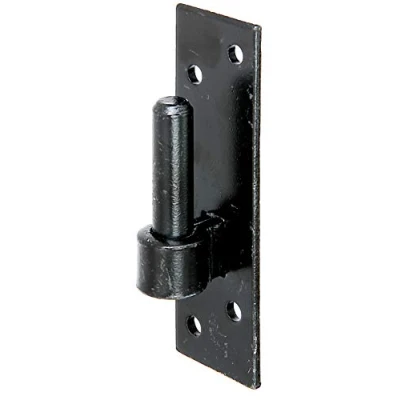 Afbeelding van Alberts 306687 Plaatduim op plaat Zuid Duitse vorm met DI of DII haak zwarte dompellak doornmaat Ø14 mm 130 x 40