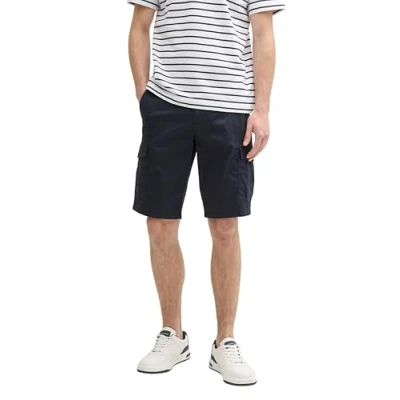 Afbeelding van TOM Tailor Regular Printed Shorts, Heren, Maat: 34, Navy