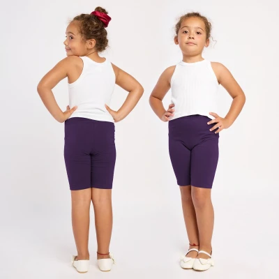 Afbeelding van Merry Style MS MS10 132 LE Meisjes Leggings Sport Vrijetijdsbroek Kort Viscose Sporbroek Yogabroek Pruim 116