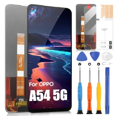 Afbeelding van LCD display voor Oppo A74 5G / A54 A93 CPH2197 CPH2263 6,5 inch scherm, vervanging touchscreen digitale assembly met reparatiekit (zwart, niet versie 4G)