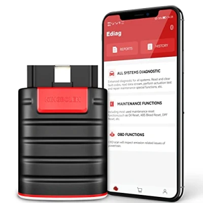Afbeelding van KINGBOLEN EDIAG Obd2 Diagnosegeret Bluetooth,Multibrand Vollständiges System Kfz Mit Activer Test, ECU Codierung, Auto VIN,15 Rückstellfunktion Codeleser voor iPhone &amp; Android