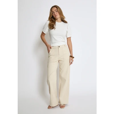 Afbeelding van Minus Mijohanna TEE Tshirt basic, Dames, Maat: XS, Cloud dancer