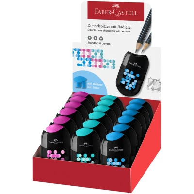 Afbeelding van Faber Castell puntenslijper Two Tone met gum FC 183535