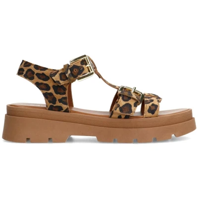 Afbeelding van Sacha Bruine Plateau Sandalen (Maat 36, Suède)