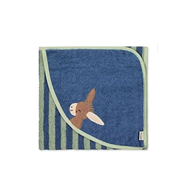 Afbeelding van Badhanddoek met capuchon 80x80 Emmilius gestreept