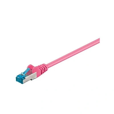Afbeelding van S/FTP CAT6a 10 Gigabit netwerkkabel / roze LSZH meter