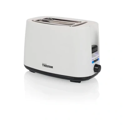 Afbeelding van Tristar Broodrooster, 2 toastsleuven, 7 bruiningsniveaus, broodjesopzetstuk, ontdooifunctie, liftfunctie, centreerfunctie, annuleerfunctie, wit, BR 1055