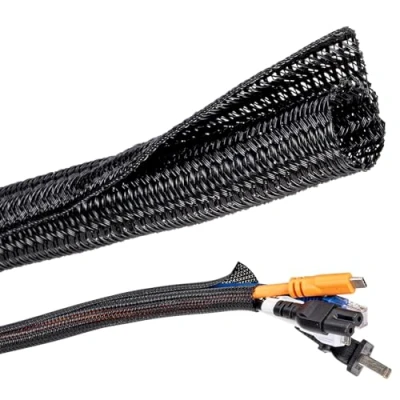 Afbeelding van Kabelslang, zwart, 12 20 mm, 3 m kabelmanagement, kabelmanagement organizer, zelfsluitend voor tv, computer, pc, autokabel, thuis, kantoor, kabelbescherming hond, kat