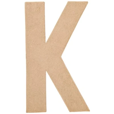 Afbeelding van Creotime papier mâché letter K 20,5 cm