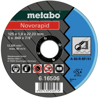 Afbeelding van Metabo Accessoires Doorslijpschijf Ø 125x1,0x22,23 mm Staal Novorapid 25 stuks 616506000