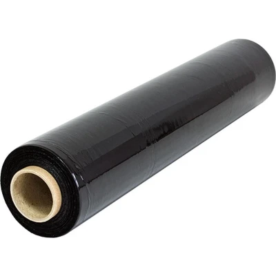 Afbeelding van Handwikkelfolie Wikkelfolie Stretchfolie XL 1 x 300 m. Palletfolie Zwart