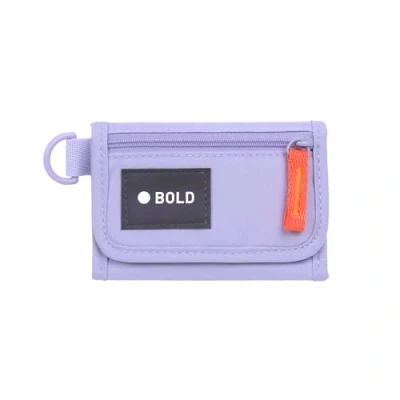 Afbeelding van Bold LÄSSIG Kinderportemonnee voor School met binnenvenster, vakken munten en creditcards, klittenbandsluiting, Wallet, Lavendel
