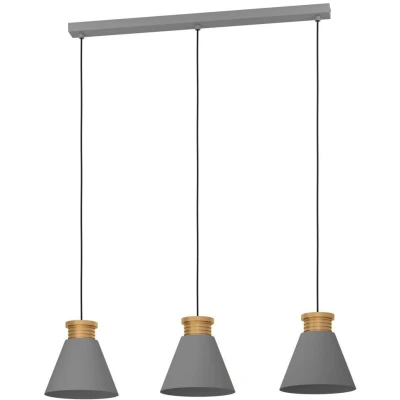 Afbeelding van EGLO Twicken Hanglamp E27 92 cm Grijs/Goud Staal
