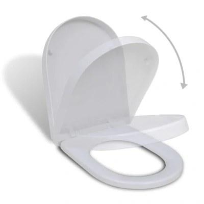 Afbeelding van Toiletbril soft close vierkant wit