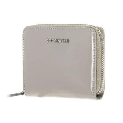 Afbeelding van COCCINELLE Metallic Shiny Leather Zip Around Wallet Gelso