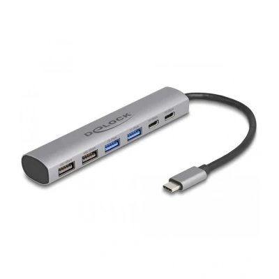 Afbeelding van Delock 6 Port USB Hub mit 4 x Typ A Buchse und 2 Type C™ B