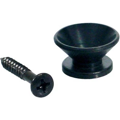 Afbeelding van Boston EP F B strap button zwart, met schroef (2 stuks)