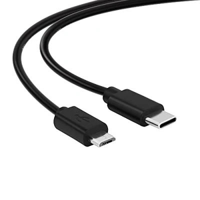 Afbeelding van conecto 1,50 m USB C naar Mirco 2.0 verbindingskabel, datakabel en oplaadkabel, zwart