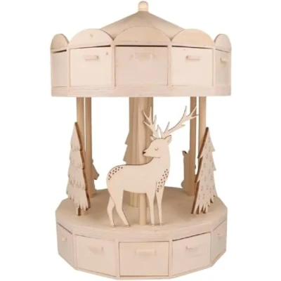Afbeelding van Houten Adventskalender 28x41x28 cm Artemio