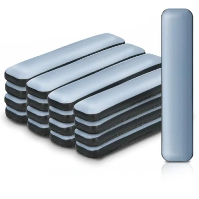 Afbeelding van GLEITGUT 16 x teflon glijders zelfklevend rechthoekig 75 mm PTFE meubelglijders voor cantilever plat staal
