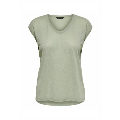 Afbeelding van ONLY top met lurex lichtgroen