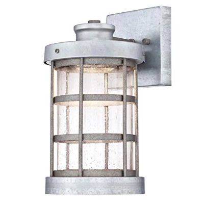 Afbeelding van 63478 Dimbare led buitenwandlamp, gegalvaniseerd stalen oppervlak met druppelhelder glas
