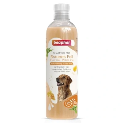 Afbeelding van BEAPHAR Shampoo voor bruine vacht Ondersteunt de natuurlijke vachtkleur Huidvriendelijk Met Manuka Honing En Aloë Vera Ph neutraal 0% parabenen, siliconen Frisse geur 250 ml