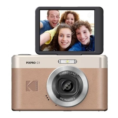 Afbeelding van KODAK Pixpro C1 ultracompacte digitale camera 13 MP BSI CMOS, 4x zoom, 2,8 inch LCD scherm, LED flitser Marron
