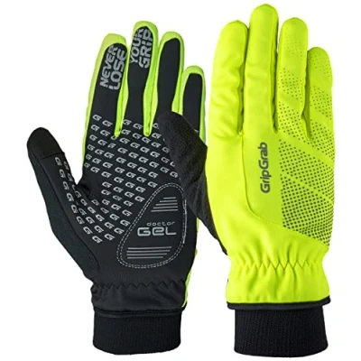 Afbeelding van GripGrab Ride Hi Vis Winddichte Winter Fietshandschoenen met Padding Gevoerde Thermo Wielerhandschoenen Geel Unisex Maat XS