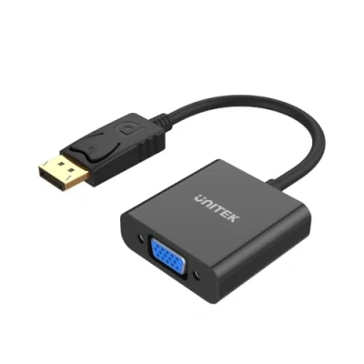 Afbeelding van Unitek Adapteris AV DisplayPort D Sub (VGA) juoda (Y5118E) (VGA, 1 cm), Data + Video Adapter, Zwart
