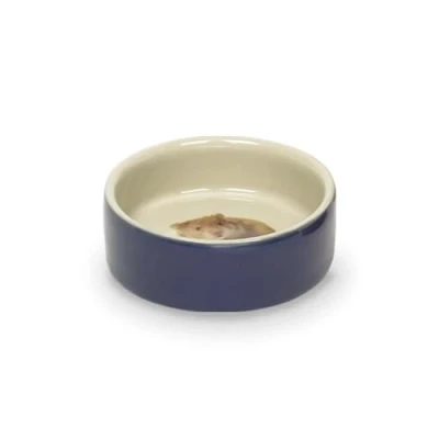 Afbeelding van Nobby Hamster keramische kom blauw Ø7,5 x 2,5 cm, 55 ml