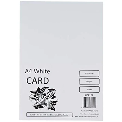 Afbeelding van House of Card &amp; Papier A4 250 gsm wit (Pak van 100 Sheets) 1 x Polsband Kleur: