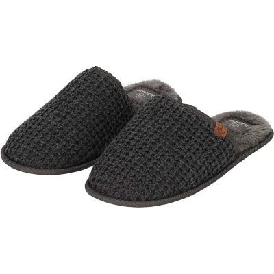 Afbeelding van Apollo Pantoffels heren Grijs Gebreide maat 43/44 Sloffen 43