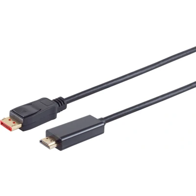 Afbeelding van DisplayPort naar HDMI kabel DP 1.4 / 2.0 (4K 60Hz + HDR) zwart 2 meter