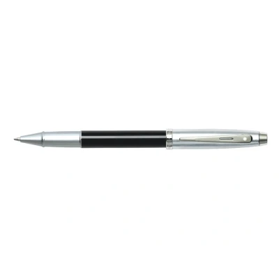 Afbeelding van Sheaffer rollerball 100 E9313 Glossy black barrel brushed chrome cap nickel plated SF E1931351
