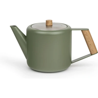 Afbeelding van Bredemeijer Theepot Duet Design Boston 1,1L legergroen Dubbelwandig