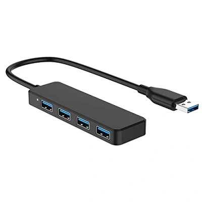 Afbeelding van Yizhet USB Hub 4 poort 3.0 Data met verlengde 30cm kabel Ultra Slim Extra Light voor MacBook Air/Pro/Mini/iMac/MacPro/Windows Laptops en Ultrabooks, pc andere apparaten